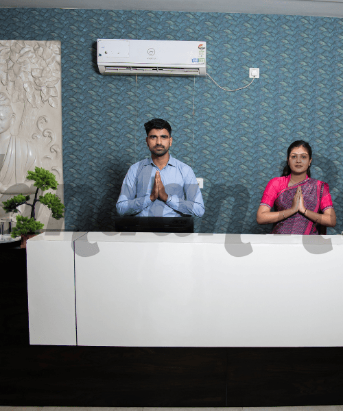 Welcoming reception at the best luxury hotel in vrindavan- The Nandan Retreat